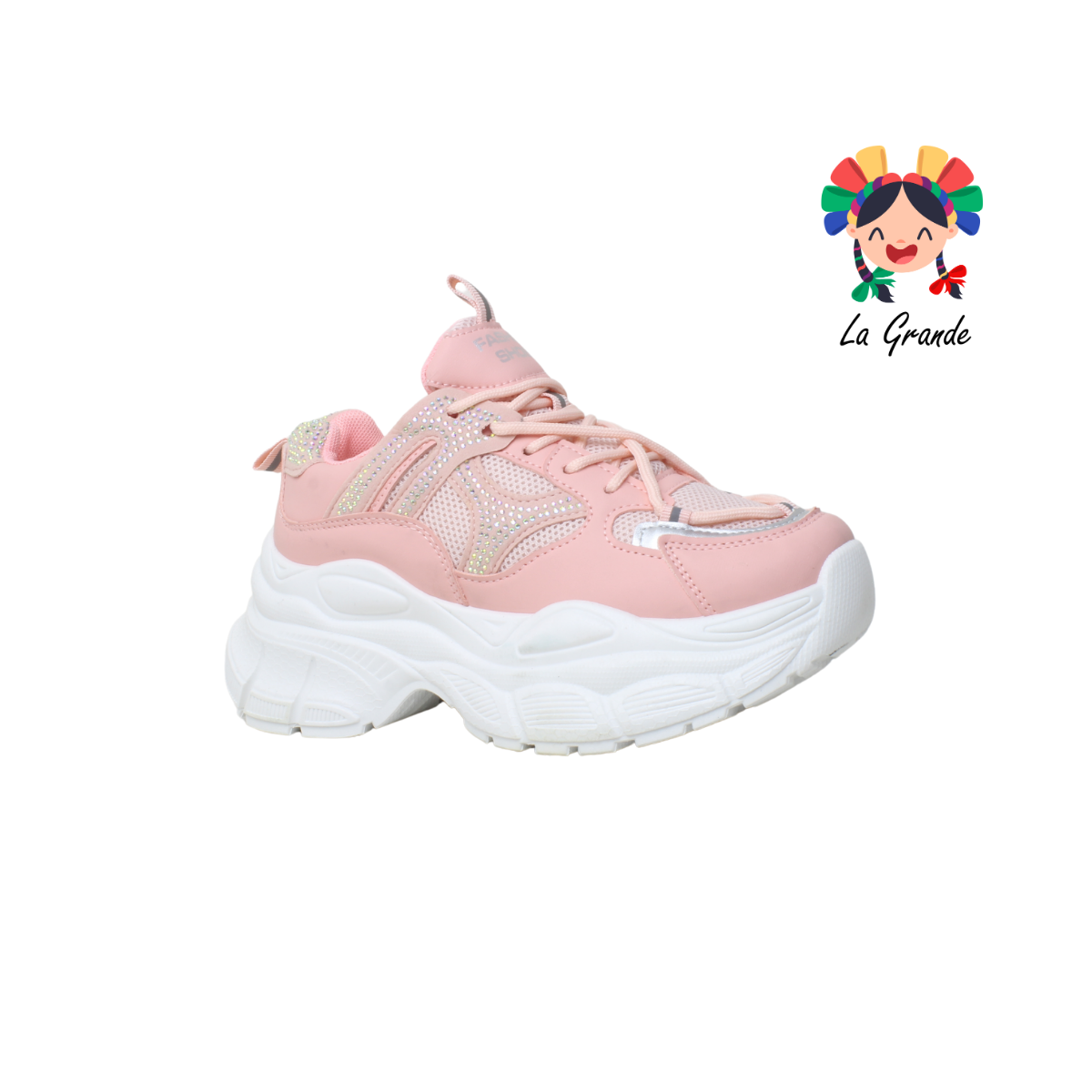 G04-1C FOSUM Rosa Tenis Sint Choclo Estilo Urban para Dama