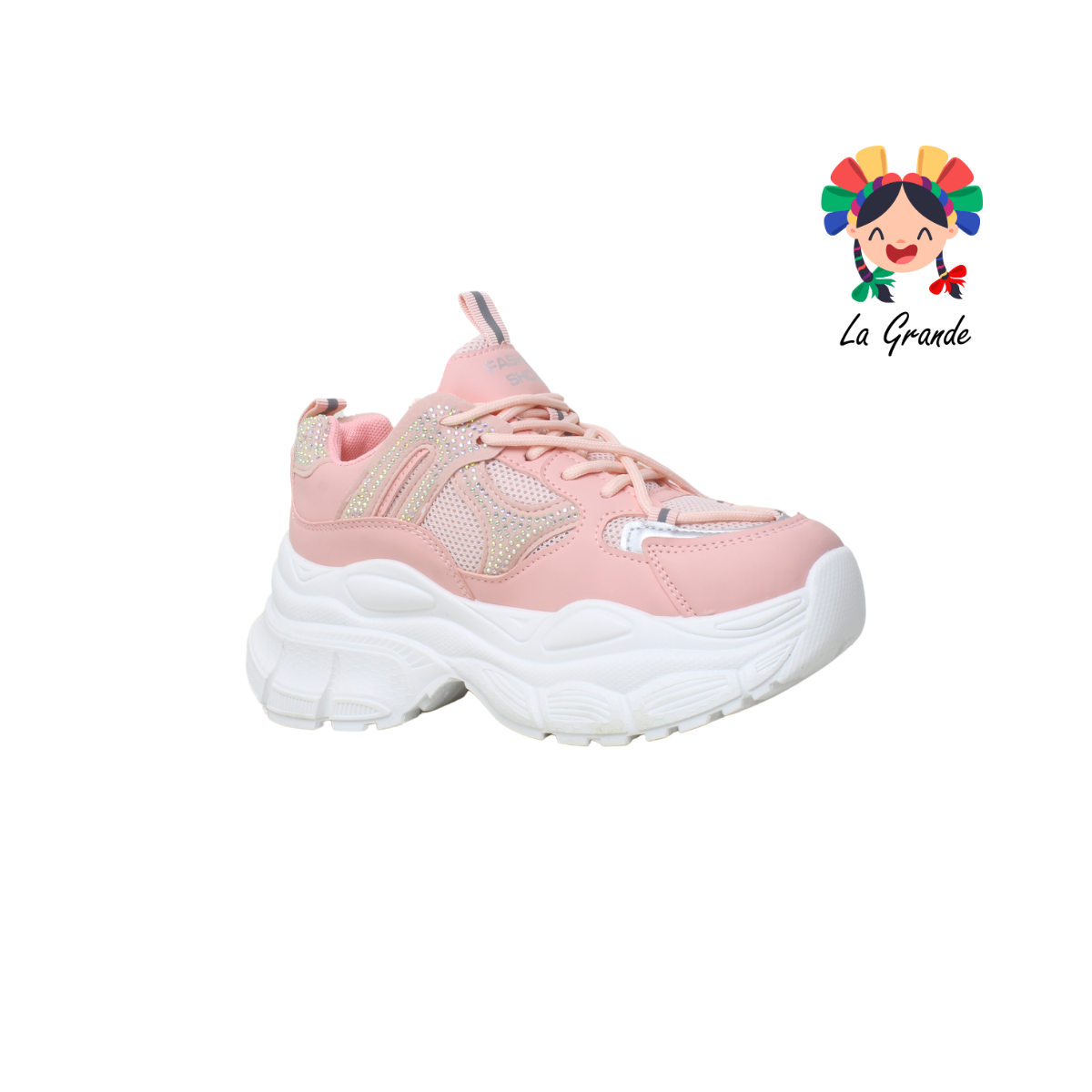 G04-1C FOSUM Rosa Tenis Sint Choclo Estilo Urban para Dama