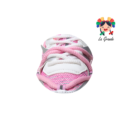 G04-2C FOSUM Blanco Rosa Tenis Sint  Choclo Estilo Urban para Dama