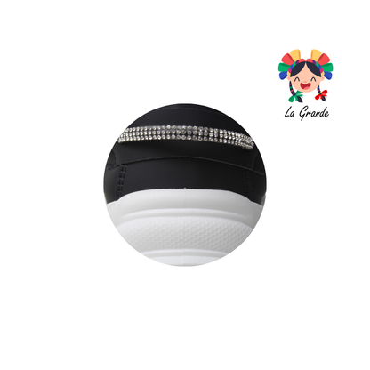 G04-4A FOSUM Negro Blanco Tenis Choclo Estilo Urban para Dama