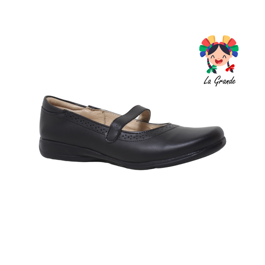 G699 DOGI Negro Napa Zapato de Piel escolar para Jovencita