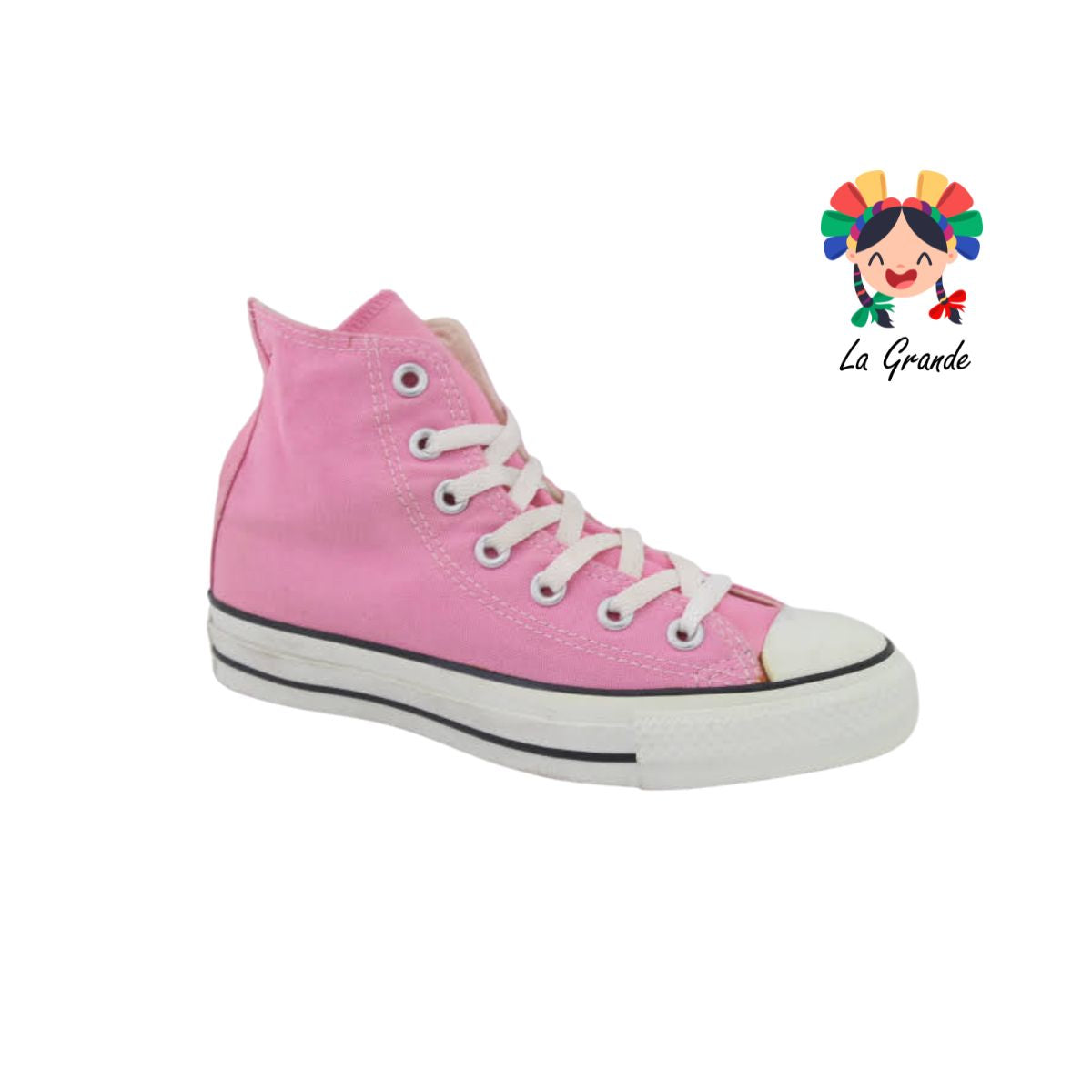 HI CONVERSE Rosa Textil Tenis Bota Importado Original para Dama