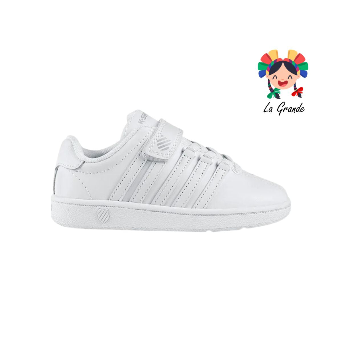 K SWISS Blanco tenis de piel para niña y niño importado original