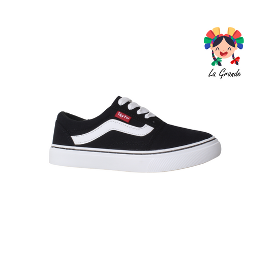 M-12 TEYTER Negro Blanco Textil Sint Tenis para Dama y Joven