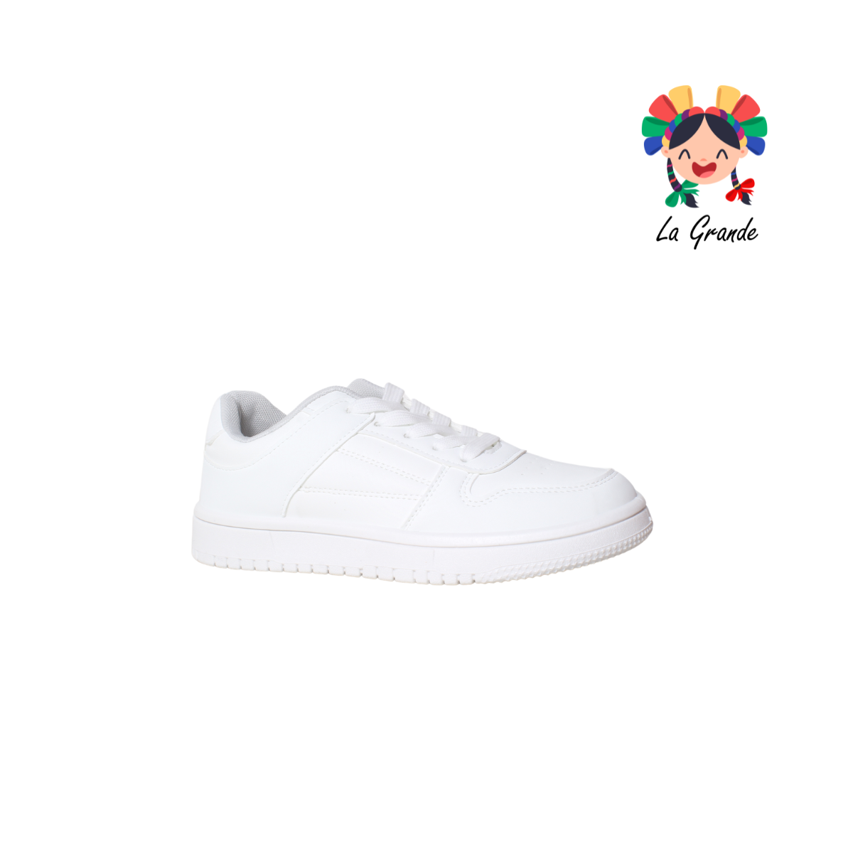 M2306-1A FOSUM Blanco Gris Tenis Choclo Casual para Dama y Joven