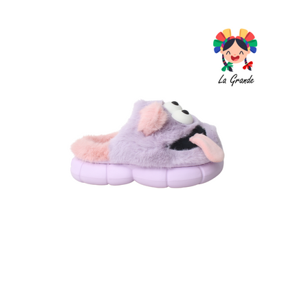 MD-207 TIGRE Caritas Multicolor Sint Textil Pantufla para Niña y Niño