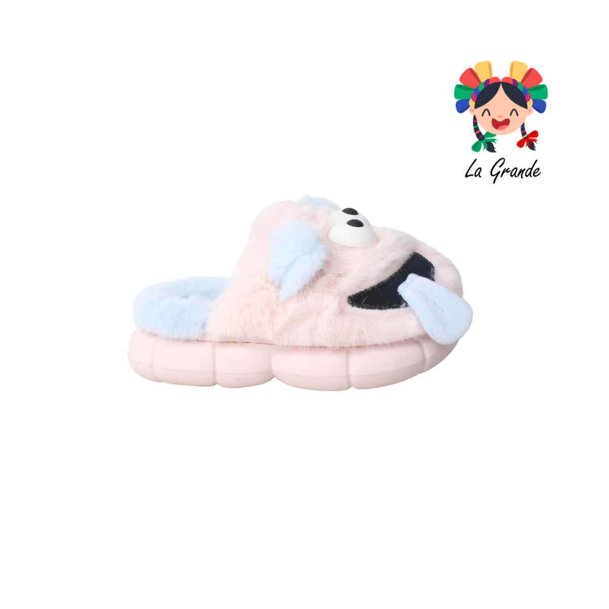 MD-207 TIGRE Caritas Multicolor Sint Textil Pantufla para Niña y Niño