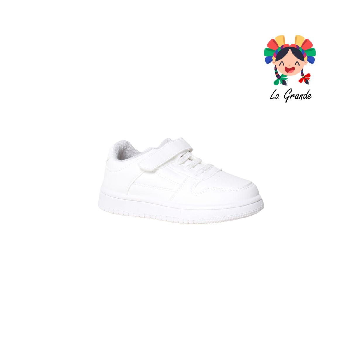 N2306-1A FOSUM Blanco Gris Tenis Choclo Casual para Niña y Niño