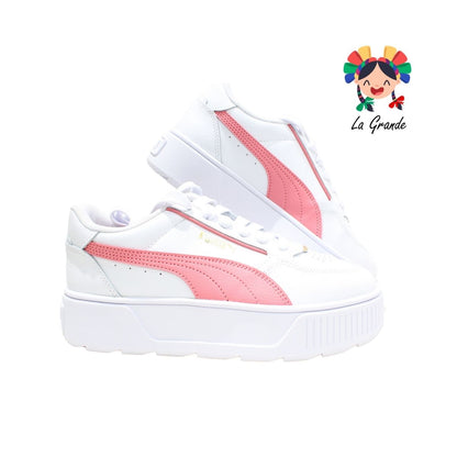 PUMA-KARMEN REBELLE Blanco rosa tenis tipo choclo de plataforma para joven y dama importado Original