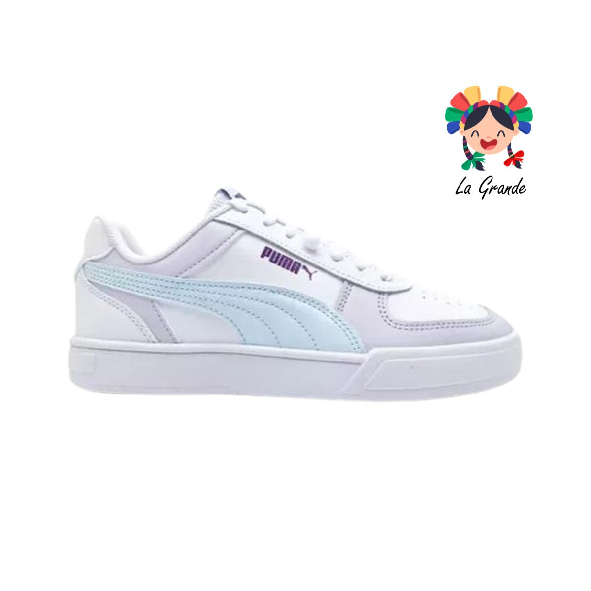 PUMA-CAVEN Blanco, gris y menta tenis casual importado original para dama