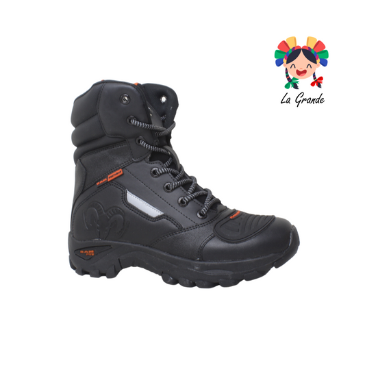 R408 RAM Negro Naranja Bota biker para Caballero