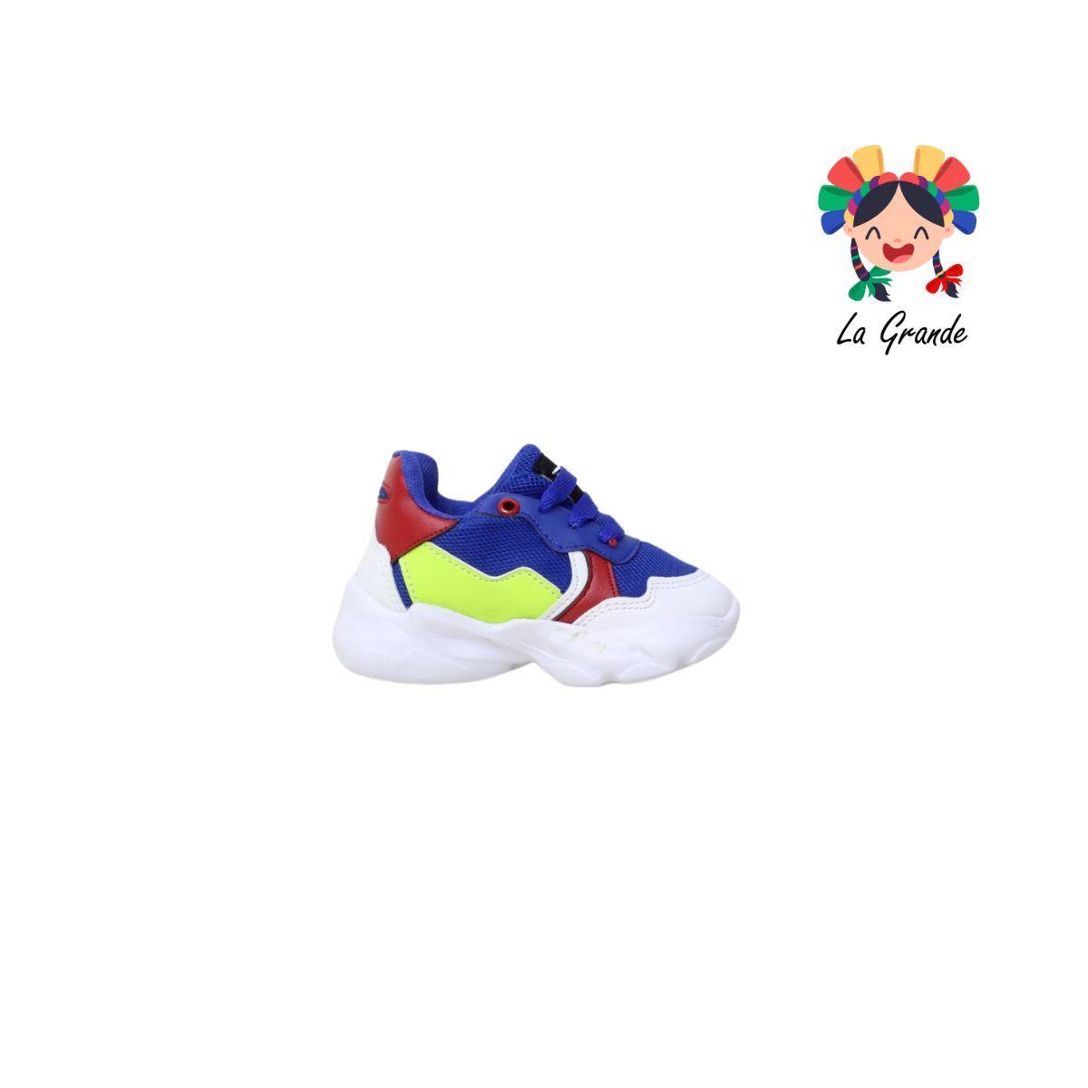 ROCKET PLAY KIDS Rey Blanco Verde Neón Sint tenis Casual para Niño