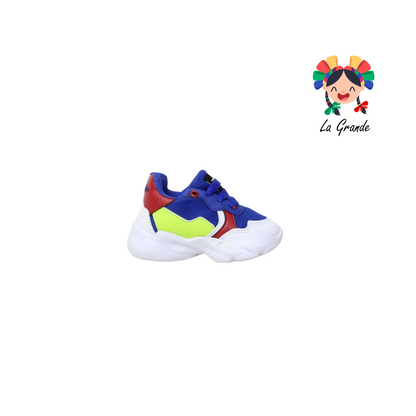 ROCKET PLAY KIDS Rey Blanco Verde Neón Sint tenis Casual para Niño