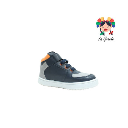 SHARK ATROM Mno Gris Nja Textil Tenis con Agujeta y Velcro para Niño