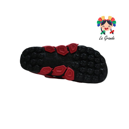 TS 008 TOP SANDAL Sandalia Crocs negro con rojo para caballero