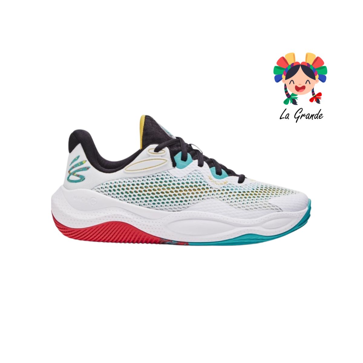 BASKETBALL CURRY SPLASH UNDER ARMOUR Blanco azul rojo tenis deportivo para caballero