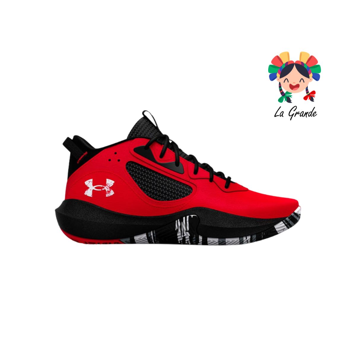 BASKETBALL LOCKDOWN 6 UNDER ARMOUR Rojo negro tenis deportivo para caballero