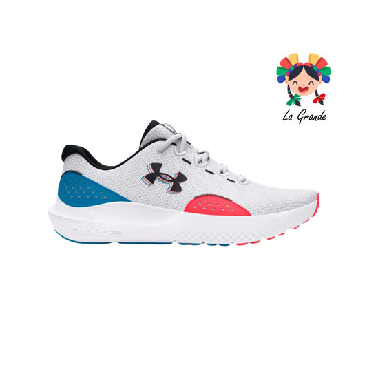 CHARGED SURGE 4-UNDER ARMOUR Gris rojo negro tenis deportivo original importado para caballero