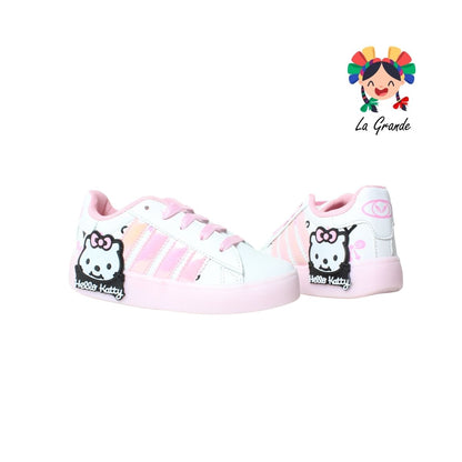 V-040 VANNI CLUB Rosa Blanco Sintético Tenis Choclo para Niña