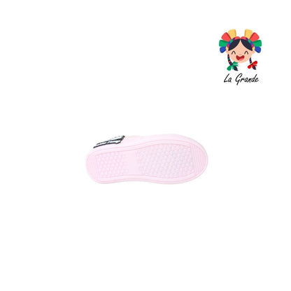 V-040 VANNI CLUB Rosa Blanco Sintético Tenis Choclo para Niña