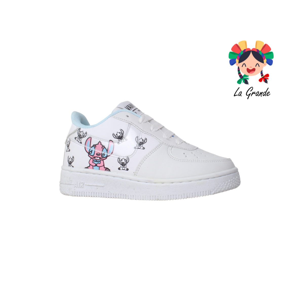 V-09 VANNI CLUB Blanco Cielo Sint Tenis Choclo Casual para Niña