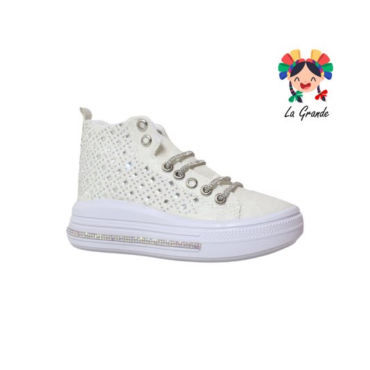 V-114 VANNI CLUB Blanco tenis tipo bota para Niña