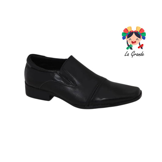 XS14 VIAKENTTO negro zapato de piel escolar para joven de meter