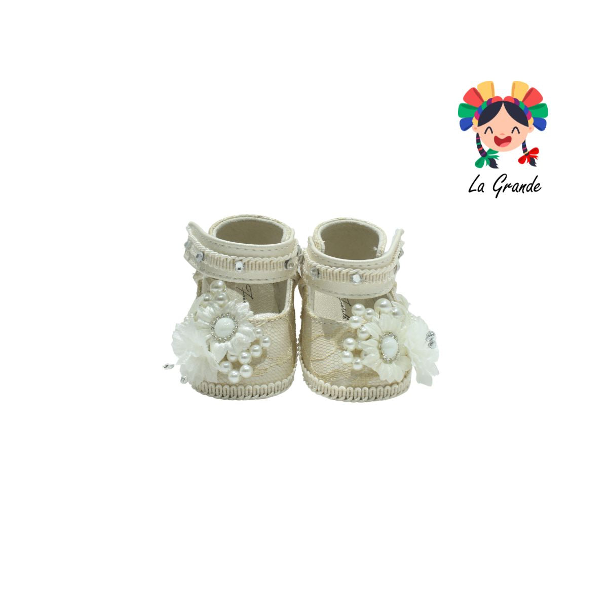 1023 Fiorella Beige zapato para bautizo bebé