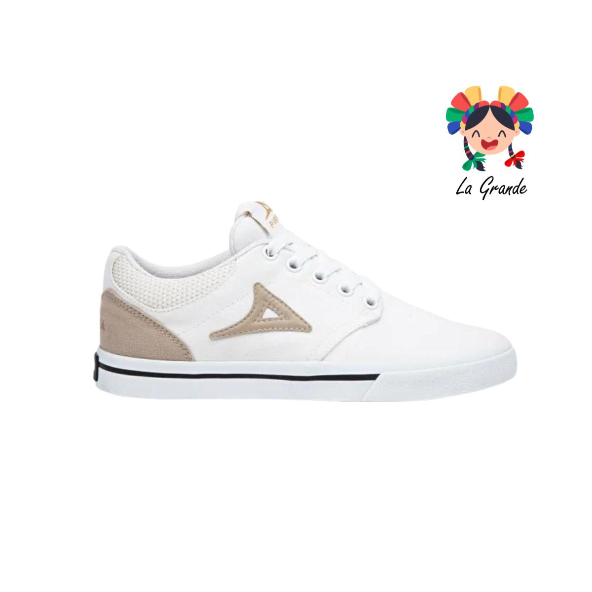 102 PIRMA Blanco Beige Tenis Vulcanizado Casual para Caballero Importado Original