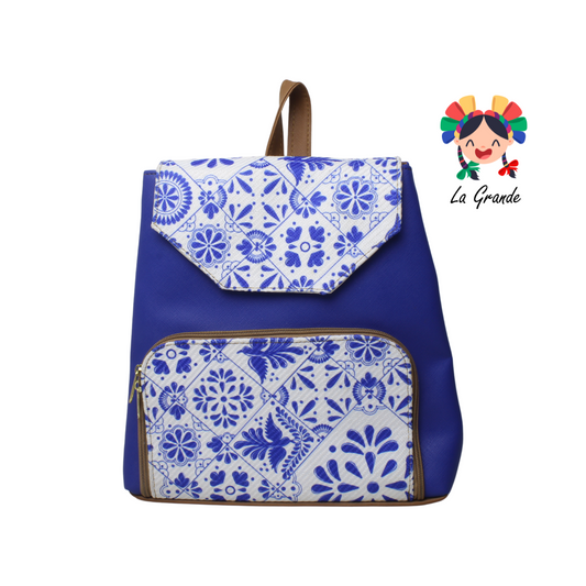 09 Mochila Azul Rey casual para jovencita